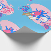 dierenfeest in kawaï - zelfmoordpartij cadeaupapier (Hoek)