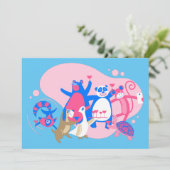 dierenfeest in kawaï - zelfmoordpartij kaart (Staand voorkant)