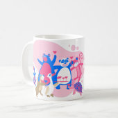 dierenfeest in kawaï - zelfmoordpartij koffiemok (Voorkant links)