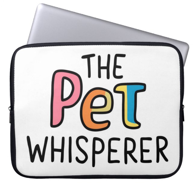 Dierenfluisteraar Laptop Sleeve (Voorkant)