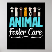 Dierenfosterverzorger Aanneming Dierenhouder Poster (Voorkant)