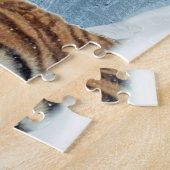 Dierenfoto Trendy Tiger Snow Mountains Legpuzzel (Zijkant)