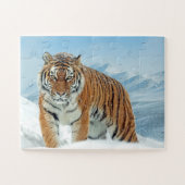 Dierenfoto Trendy Tiger Snow Mountains Legpuzzel (Horizontaal)