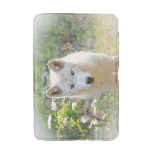 Dierenfotografie, Grijze Wolf Badmat (Voorkant Verticaal)