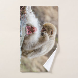 Dierenfotografie, Macaque Monkey Handdoek