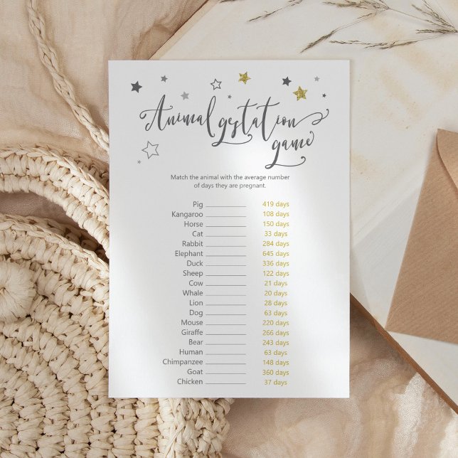 Dierengame Baby shower Game + Antwoordsleutel (Creator heeft geüpload)