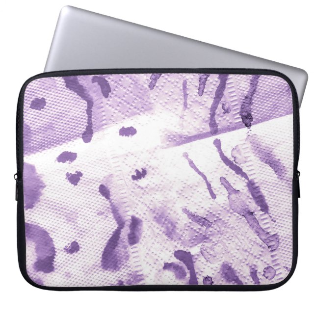 Dierengeometrische textuur. Lavender Cross Lines.  Laptop Sleeve (Voorkant)