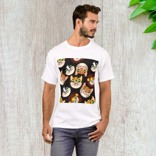 Dierengezichten Patroon Katten Leeuwen Honden T-shirt