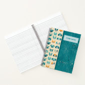 Dierengezichten Verticale Split – Turquoise Notitieboek (Binnen)