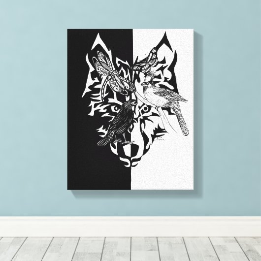 Dierengidsen 11x14" canvas afdruk (Insitu (Houten vloer))