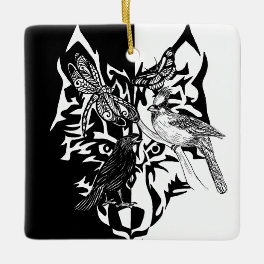 Dierengidsen voor Herdenking Keramisch Ornament (Voorkant)