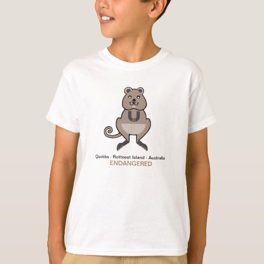 Dierengrafiek - QUOKKA - Australië - Wildlife T-shirt (Voorkant)