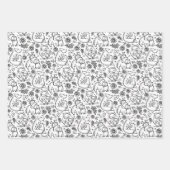 Dierenhandschoen liefdespakpapier set van 3 inpakpapier vel (Voorkant 2)