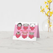 Dierenhart klas valentina-ruilkaart gevouwen kaart (Gele Bloem)