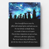 Dierenherdenkingsmonument met spiritueel gedicht fotoplaat (voorkant)