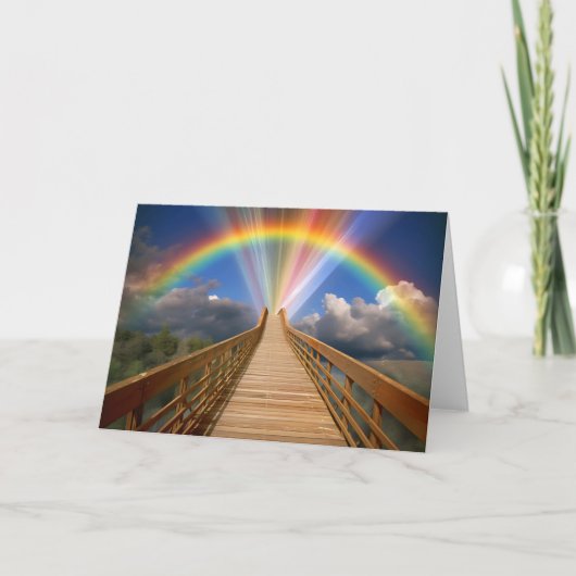 Dierenherdenkingsplaats Rainbow Bridge Verlies Kat Kaart (Voorkant)