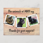 Dierenhouder Drie Bedankt van het fotomodel Briefkaart (Voorkant)