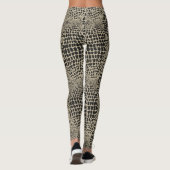 Dierenhuid in zwart en wit leggings (Achterkant)