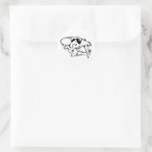 Dierenhuid Ronde Sticker (Tas)