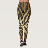 Dierenhuiden zebraprint goud ombré leggings (Achterkant)