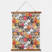 Dierenillustratie Hangend Wandkleed (Voorkant)