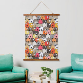 Dierenillustratie Hangend Wandkleed