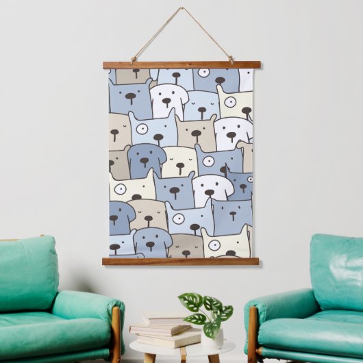 Dierenillustratie Hangend Wandkleed (Woonkamer)