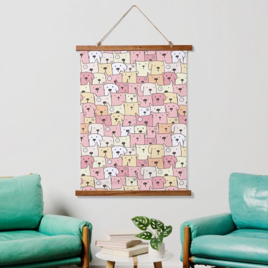 Dierenillustratie Hangend Wandkleed (Woonkamer)