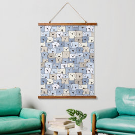 Dierenillustratie Hangend Wandkleed