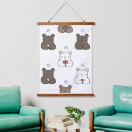 Dierenillustratie Hangend Wandkleed