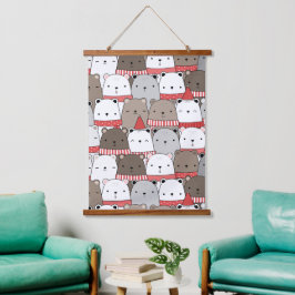Dierenillustratie Hangend Wandkleed
