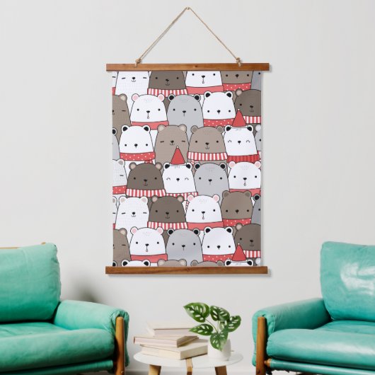 Dierenillustratie Hangend Wandkleed (Woonkamer)