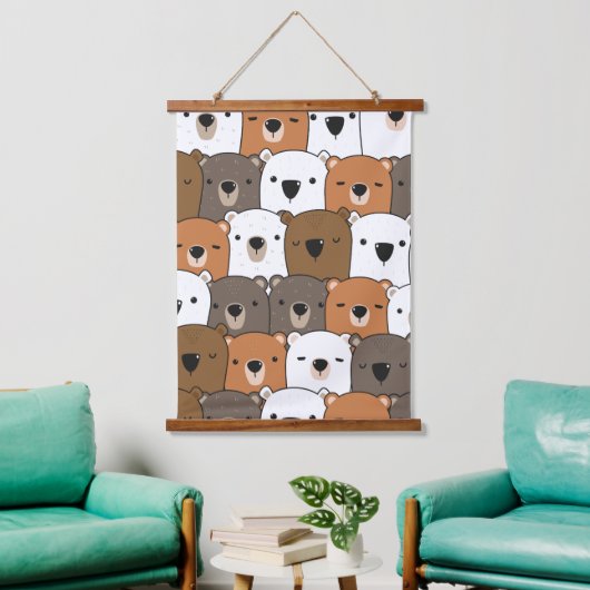 Dierenillustratie Hangend Wandkleed (Woonkamer)