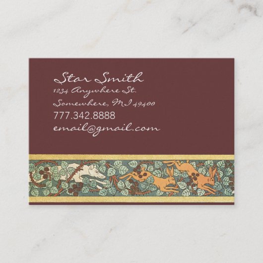 dierenjachthond en konijnen Print Visitekaartje (Voorkant)