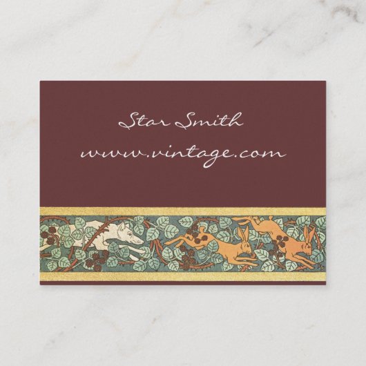  dierenjachthond en konijnen Print Visitekaartje (Achterkant)