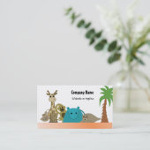 Dierenkaart voor dierentuin visitekaartje (Staand voorkant)