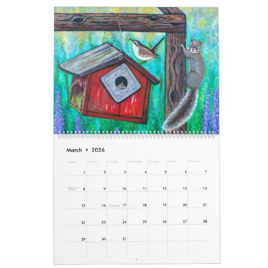 Dierenkalender Kalender (Mar 2026)