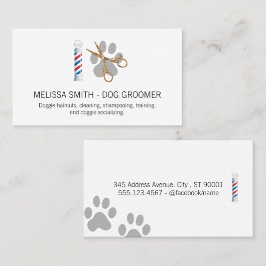 Dierenkapper Visitekaartje (Voorkant / Achterkant)