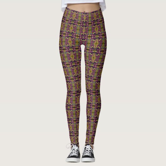 Dierenkattenpatroon Leggings (Voorkant)