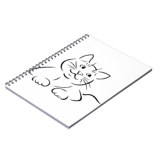 Dierenkattenvanger Kitten Kittie Schets Notitieboek (Linkerzijde)