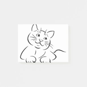 Dierenkattenvanger Kitten Kittie Schets Post-it® Notes