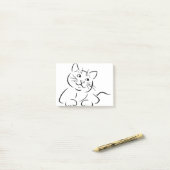 Dierenkattenvanger Kitten Kittie Schets Post-it® Notes (Op bureau)
