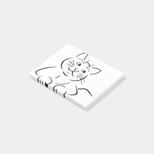 Dierenkattenvanger Kitten Kittie Schets Post-it® Notes (Schuin)