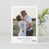 Dierenkersttypografie Couple Foto Feestdagenkaart (Staand voorkant)