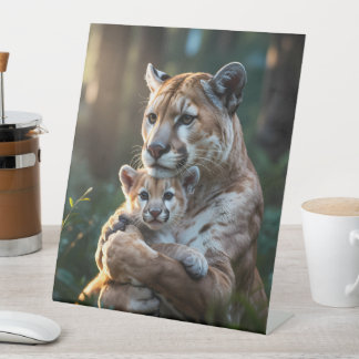 Dierenkinderkamer Tafel Decor, Cute Dier Staand Reclamebord Met Voetstuk