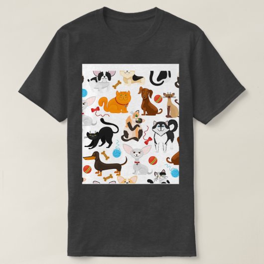 Dierenkittens en puppies paardenpeper met speelgoe t-shirt (Design voorkant)