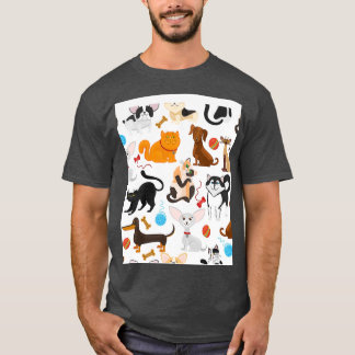 Dierenkittens en puppies paardenpeper met speelgoe t-shirt