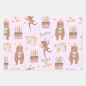 Dierenkleurige Kinderen Inpakpapier Vel (Voorkant 3)