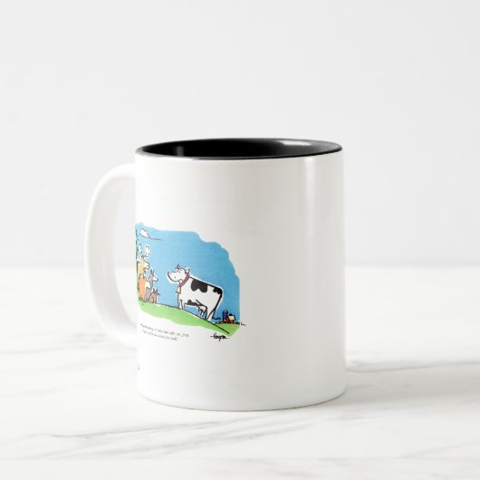 Dierenklik Tweekleurige Koffiemok (Voorkant links)