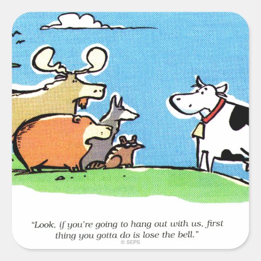 Dierenklik Vierkante Sticker (Voorkant)